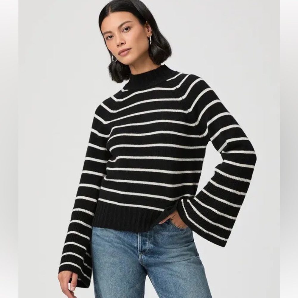 Paige Laurel Striped Cashmere Sweater